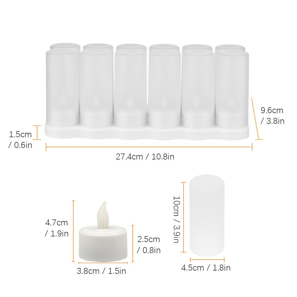 Set 12 Nến Điện Tử Sạc Điện Đèn Led