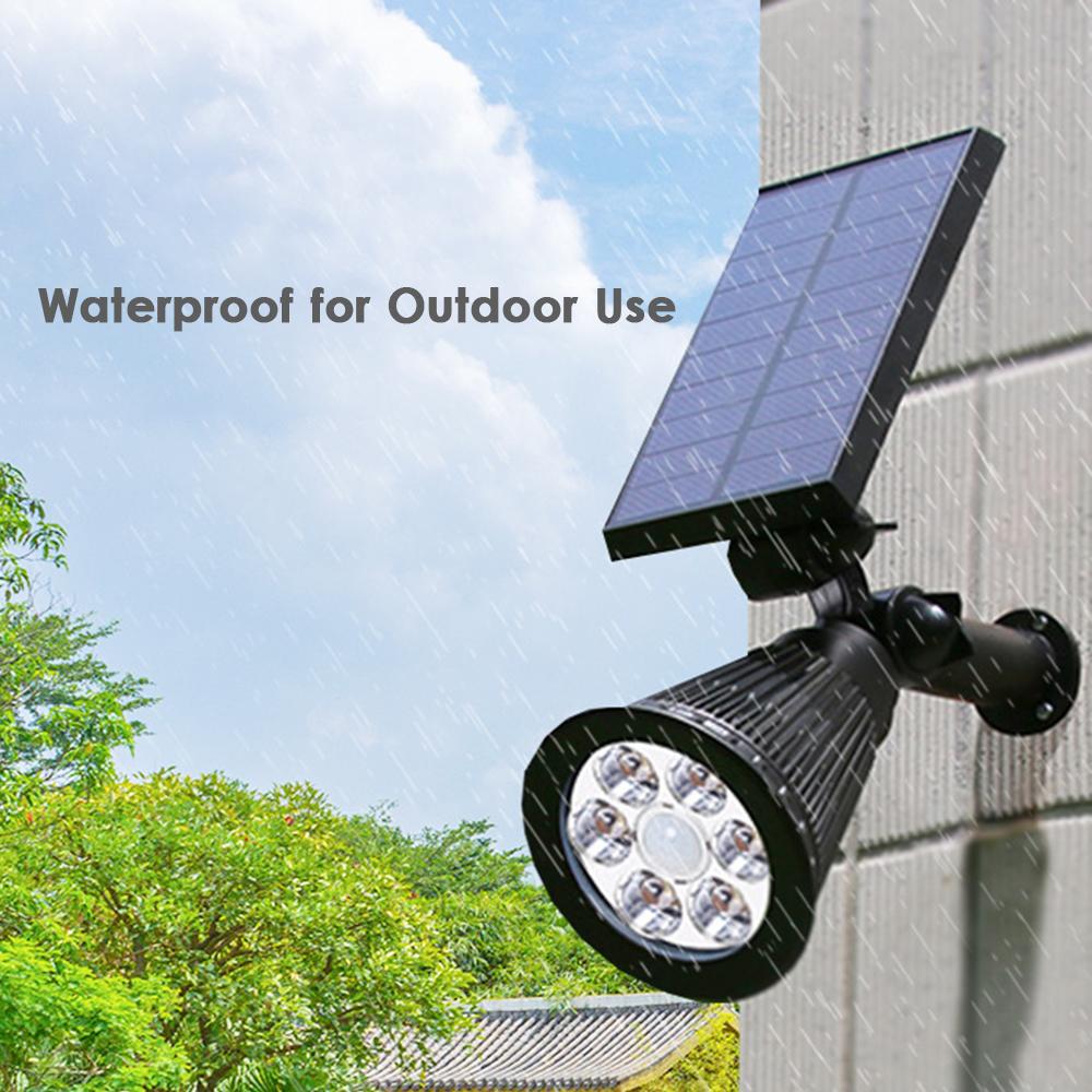 Đèn Led 4 bóng chiếu sáng chống thấm trong và ngoài bằng năng lượng mặt trời - màu đen- ánh sáng trắng