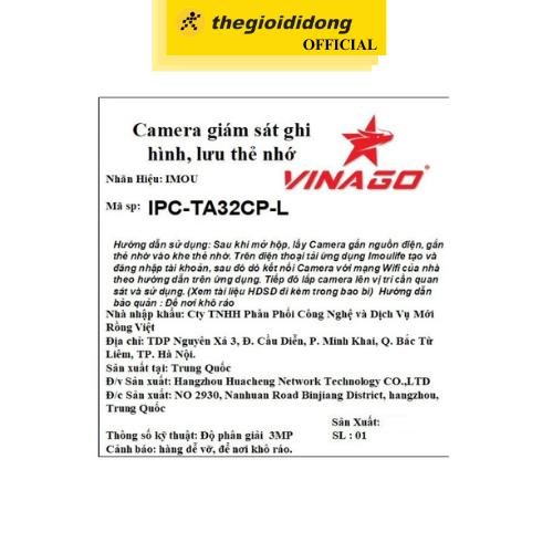 Camera IP 360 Độ 3MP IMOU TA32CP-L - Hàng Chính Hãng