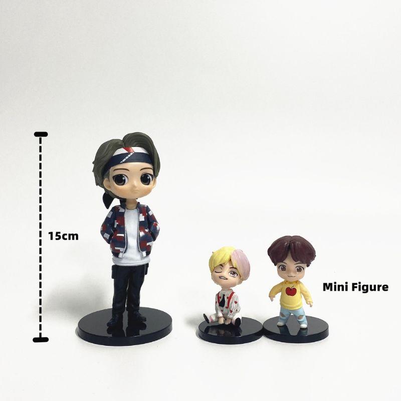 Set 7 mô hình búp bê các thành viên nhóm nhạc BTS 15cm