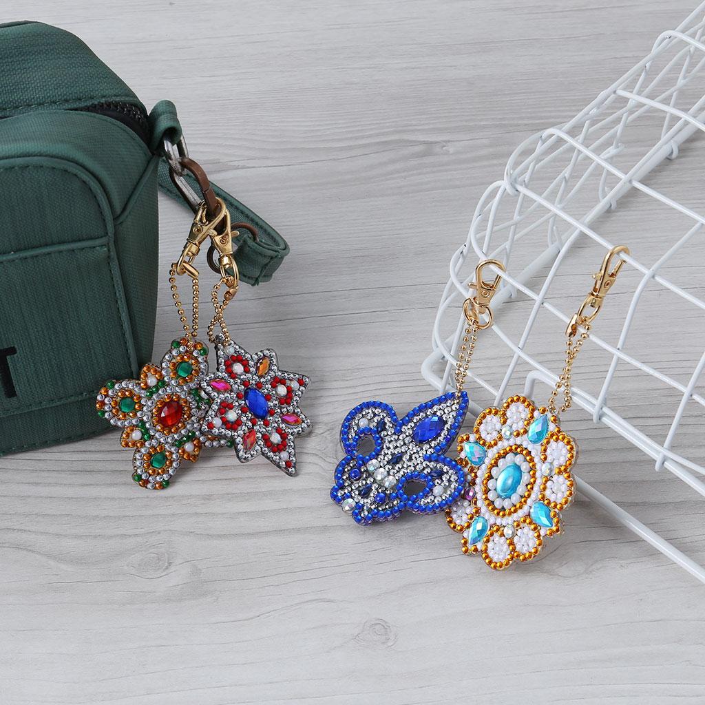 Set Of 4 DIY 5D Diamond Painting Pendants Set Full Full Drill DIY 5D Diamond