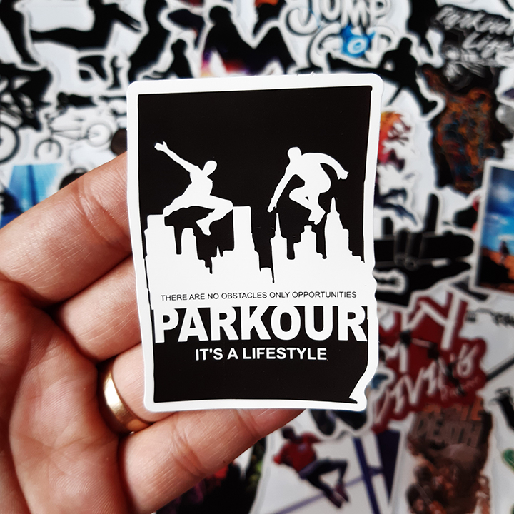Bộ Sticker dán cao cấp chủ đề PARKOUR - Dùng dán Xe, dán mũ bảo hiểm, dán Laptop
