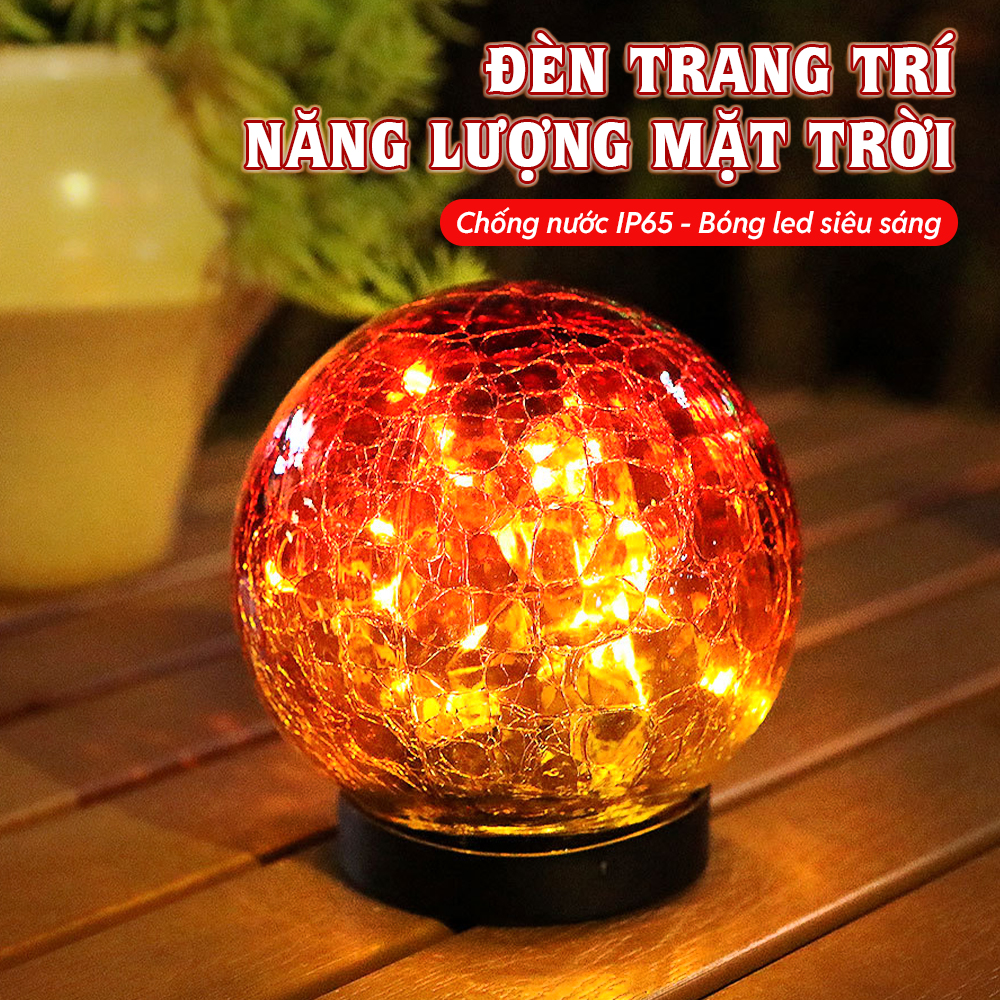 Đèn trang trí năng lượng mặt trời quả cầu cắm đất, tích kiệm điện, bóng siêu sáng, chống thấm nước - DA3139