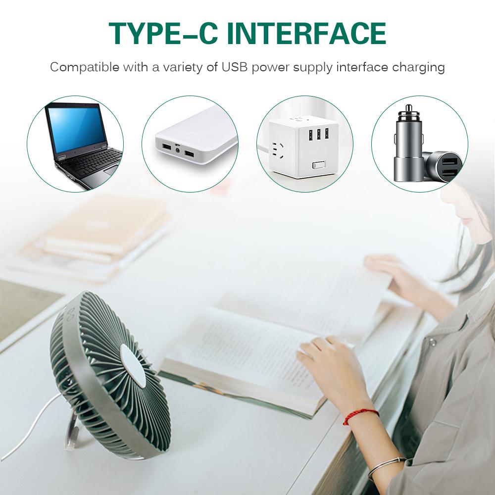Quạt cắm trại cổng USB 4 tốc độ dạng treo với đèn LED 360 °, không ồn