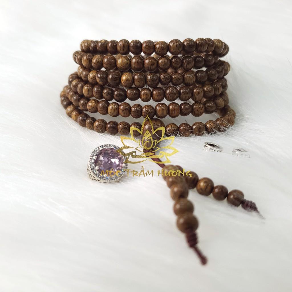 Vòng Tay Trầm Hương 216 Hạt 4mm MIX Charm Bạc S925