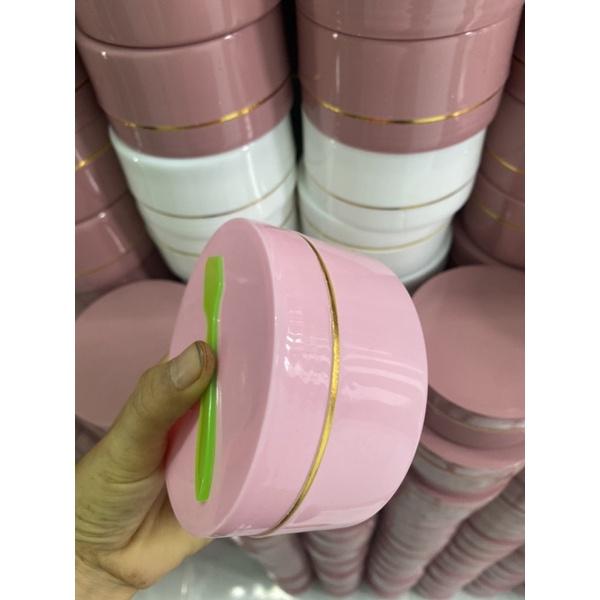 Hủ 250gr hồng nhạt-tặng muỗng múc kem