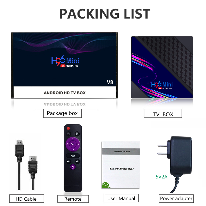 Android tv box Ram 1G, Rom 8G, xem phim HD 4K, hỗ trợ tiếng việt, hỗ trợ chức năng tìm kiếm giọng nói, thoải mái xem phim cùng người thân chính hãng H96miniv8