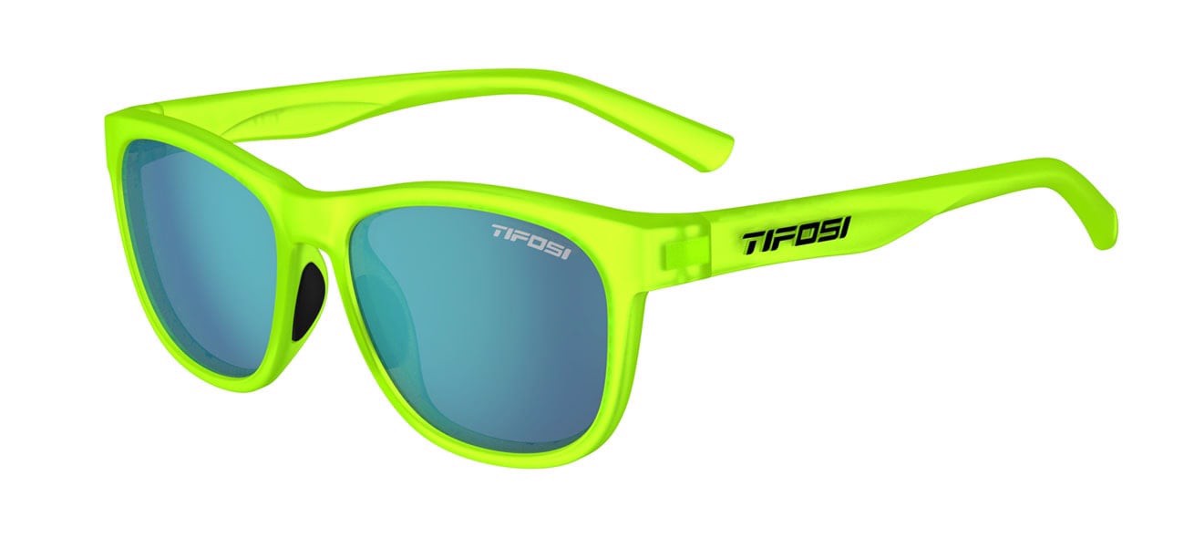Kính Thể Thao Chạy Bộ TIFOSI SWANK SATIN ELECTRIC GREEN Tròng Smoke Bright Blue