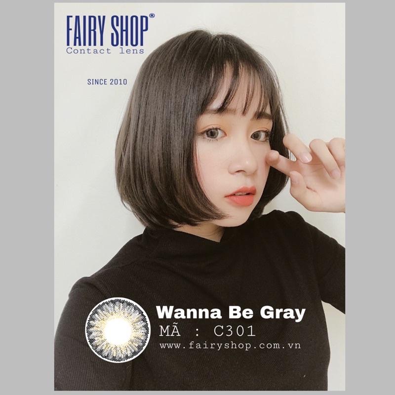 Áp Tròng Wannabe Gray C301 GRAY 14.2 - Kính Áp Tròng FAIRY SHOP CONTACT LENS độ 0 đến 8