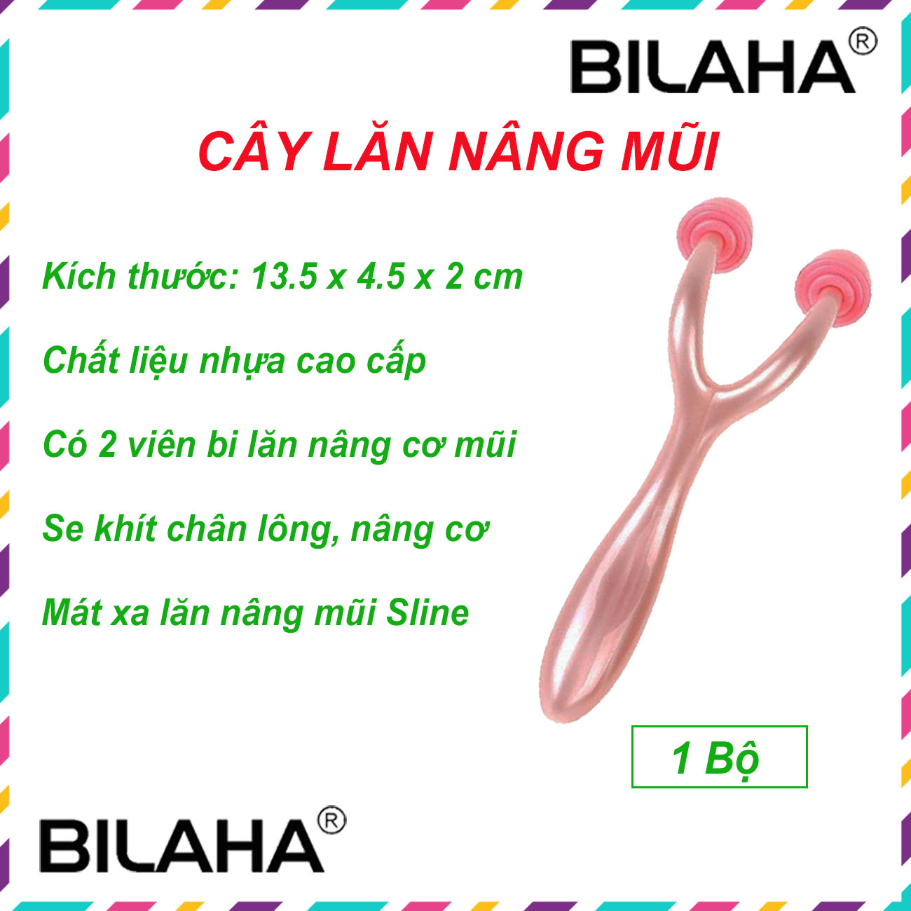 Dụng Cụ Massage Lăn Làm Đẹp Nâng Cơ Tạo Mũi Dọc Dừa, Mũi S Line, Nâng Mũi Tự Nhiên  - MASA1026