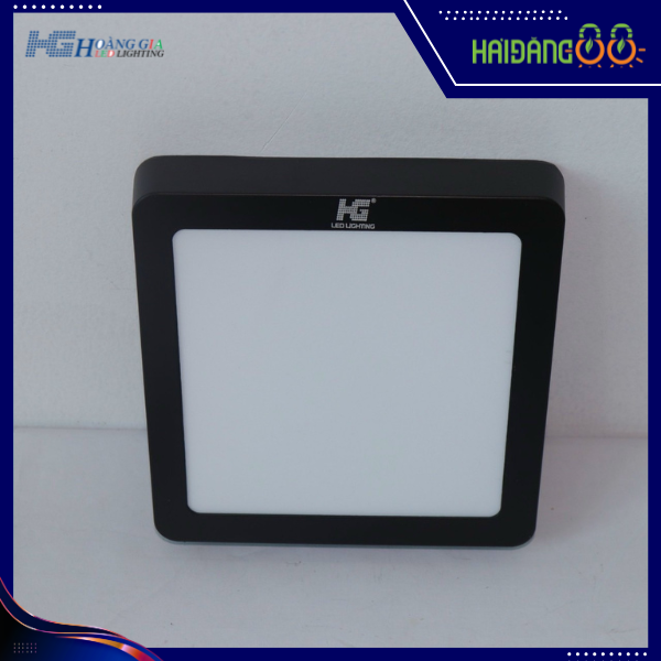Đèn Led ốp nổi viền đen HG 24w vuông ánh sáng trắng/vàng