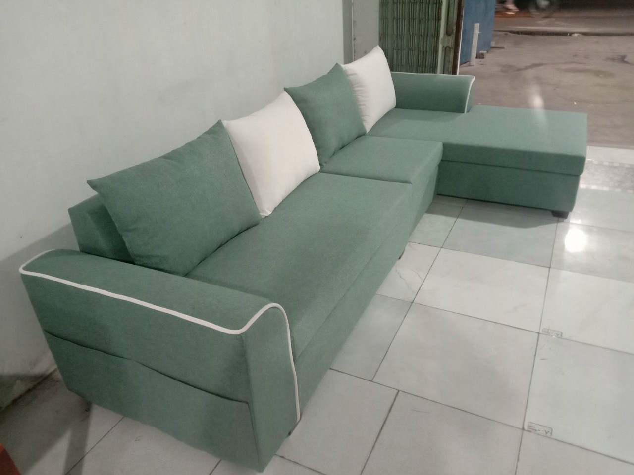 Sofa góc phòng khách juno sofa KT 2m8 x150cm