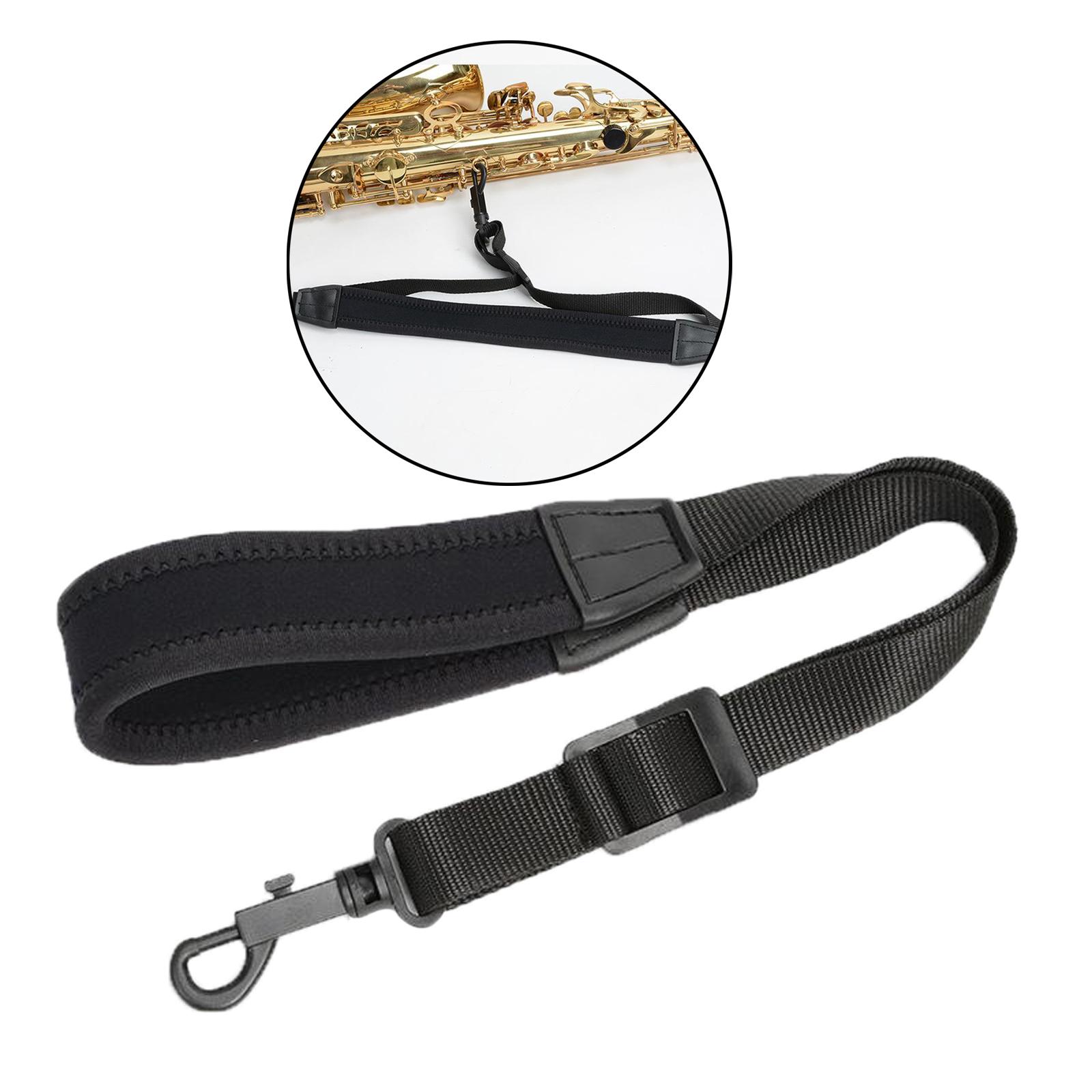 Premium Saxophone Neck Strap Handmade Breathable Pad & Plastic Hook