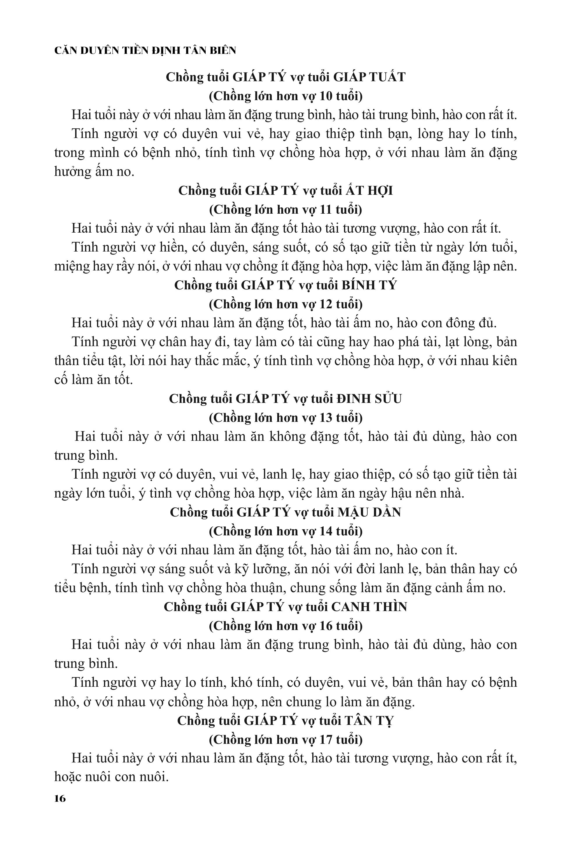 Sách - Căn Duyên Tiền Định - Sách Xem Tuổi Vợ Chồng - Dương Công Hầu