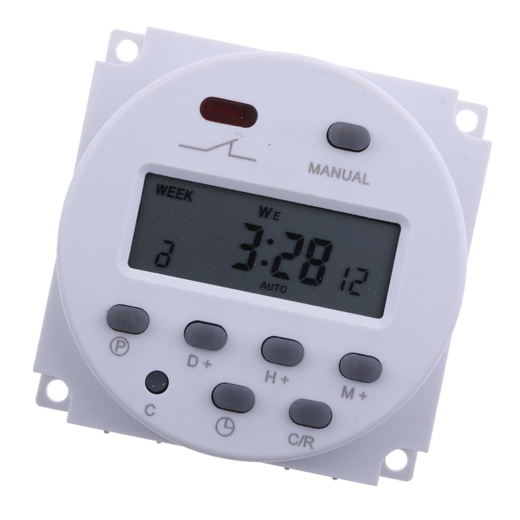 2xDC 12V Digital LCD Weekly Electronics Relay Time Programmable Timer