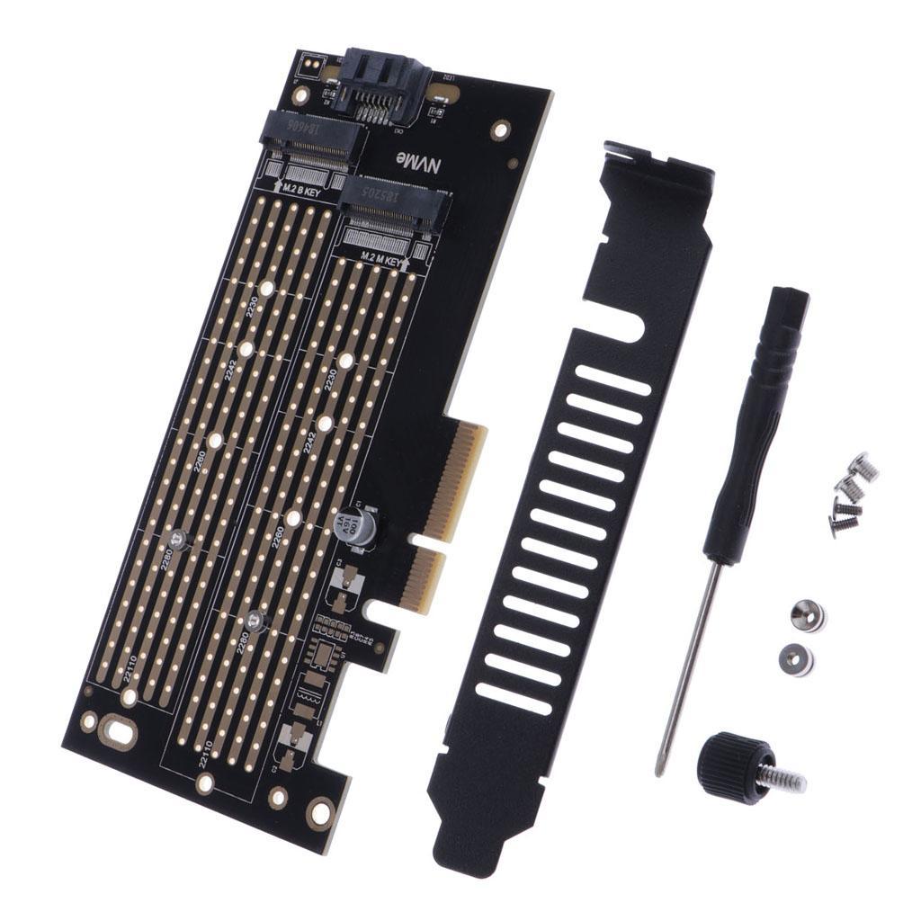 M Key B KEY Dual Interface Card NVME+SATA M.2 NGFF to 4x 2230 2242 2260