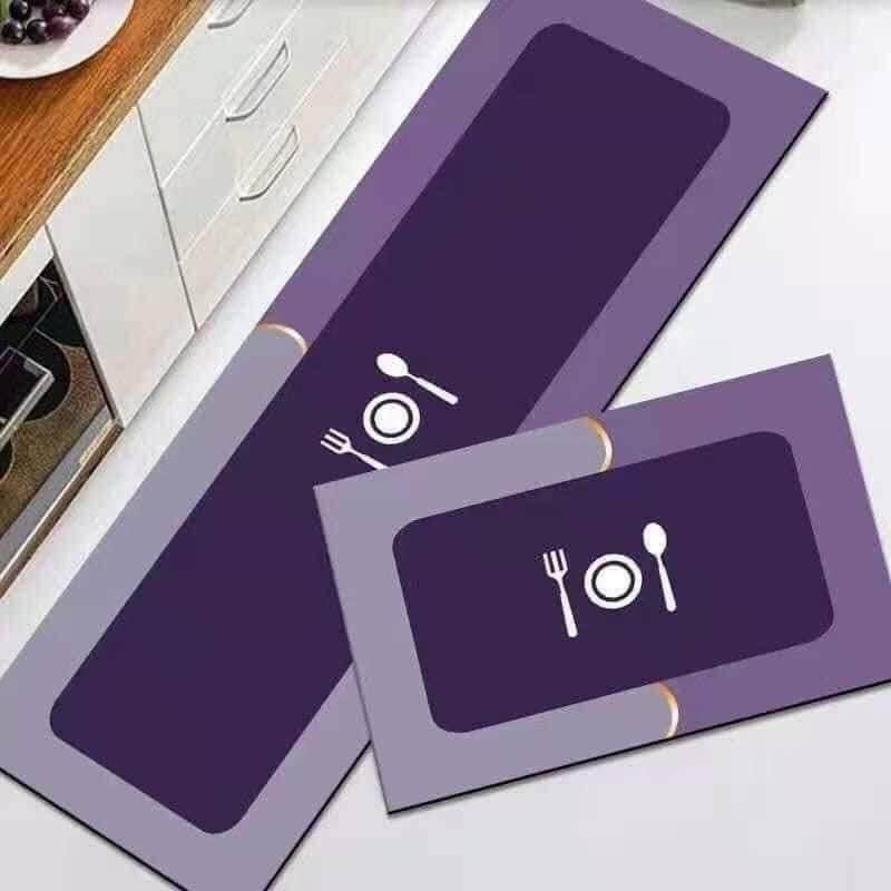 Thảm lau chân siêu thấm hút nước silicon - Thảm nhà bếp chùi chân hình chữ nhật mẫu mới đế cao su chống trơn trượt, dễ giặt và vệ sinh sau khi dùng