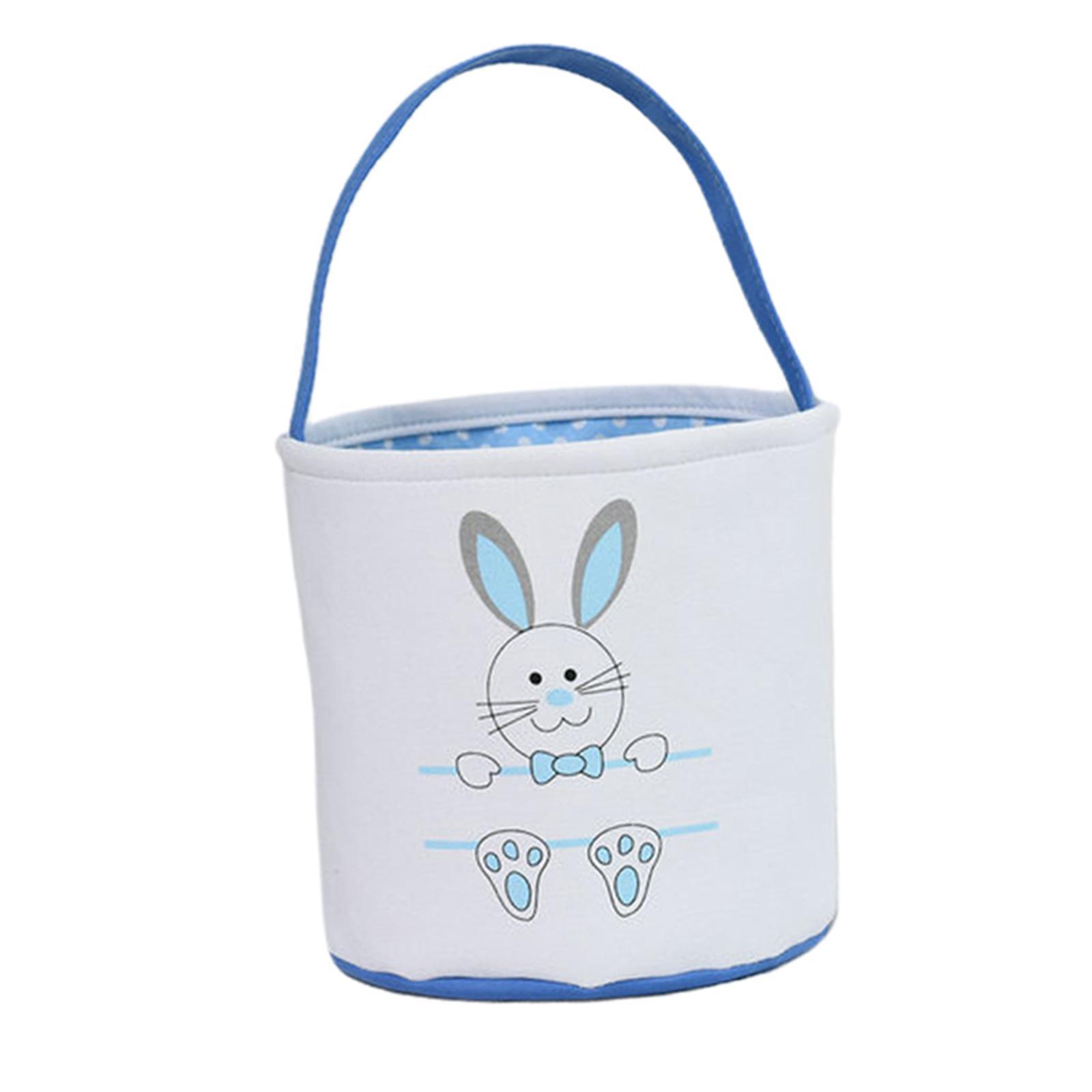 2Pcs Cute Easter Bunny Basket Easter Rabbit Buckets Handbag for Holiday