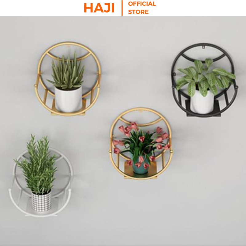 Kệ đựng chậu cây trang trí khung thép chịu lực tốt decor không gian phòng khách xinh xắn HAJI NA16