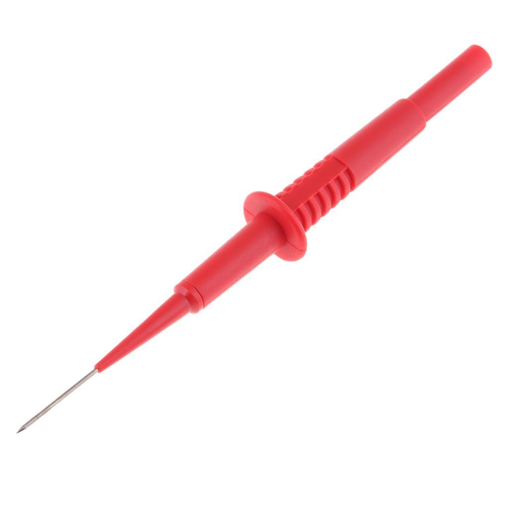 2X 1mm 1A Insulation Piercing  Test Probe for Oscilloscope Testing Red