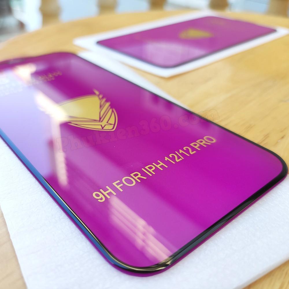 Kính Cường Lực Tím Siêu Xịn Dành Cho iPhone 6,6s,6 plus,6s plus,7,7 plus,8,8 plus,x,xs,xs max,11,11 pro max,12,12 pro