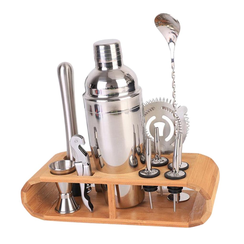 Bartender Kit Cocktail Shaker Bar Set,12-in-1 Stainless Steel Utensils Tools