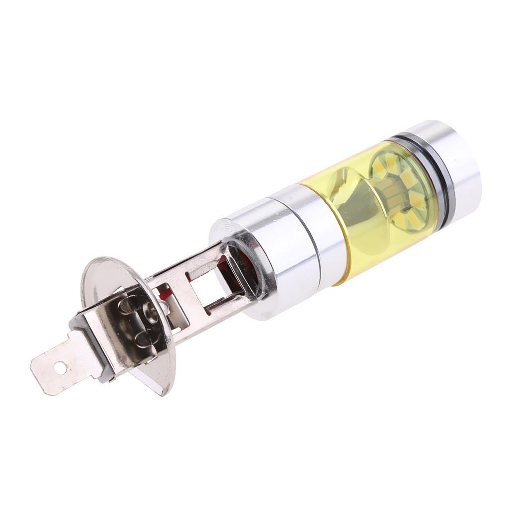 2 Pieces H1 20LED 100W Yellow Projector Fog Driving Light & H1 3014 24SMD