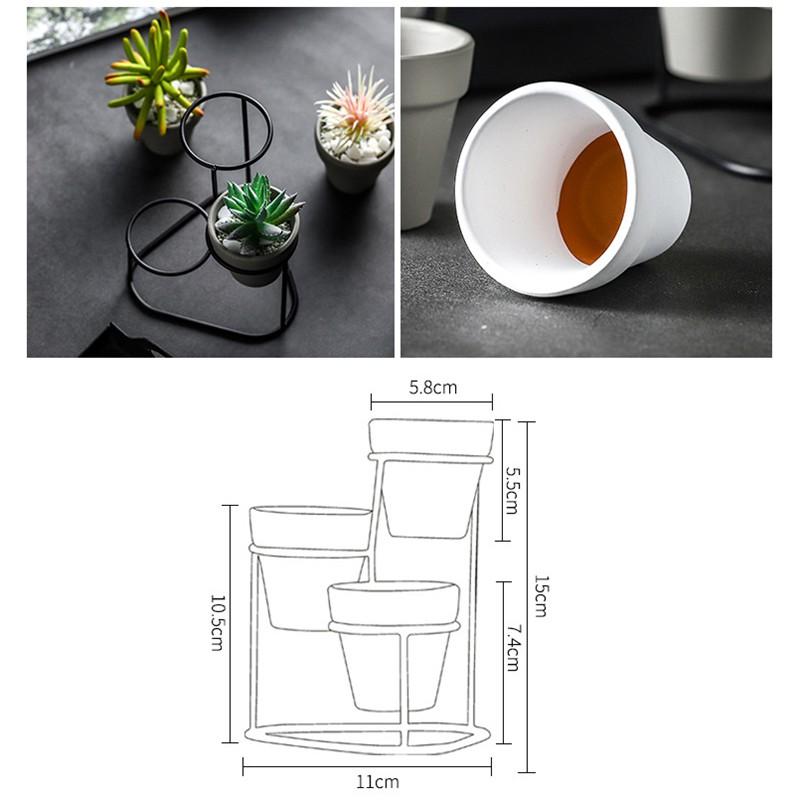 Chậu Cây Cảnh Bằng Sắt Trang Trí Nội Thất
