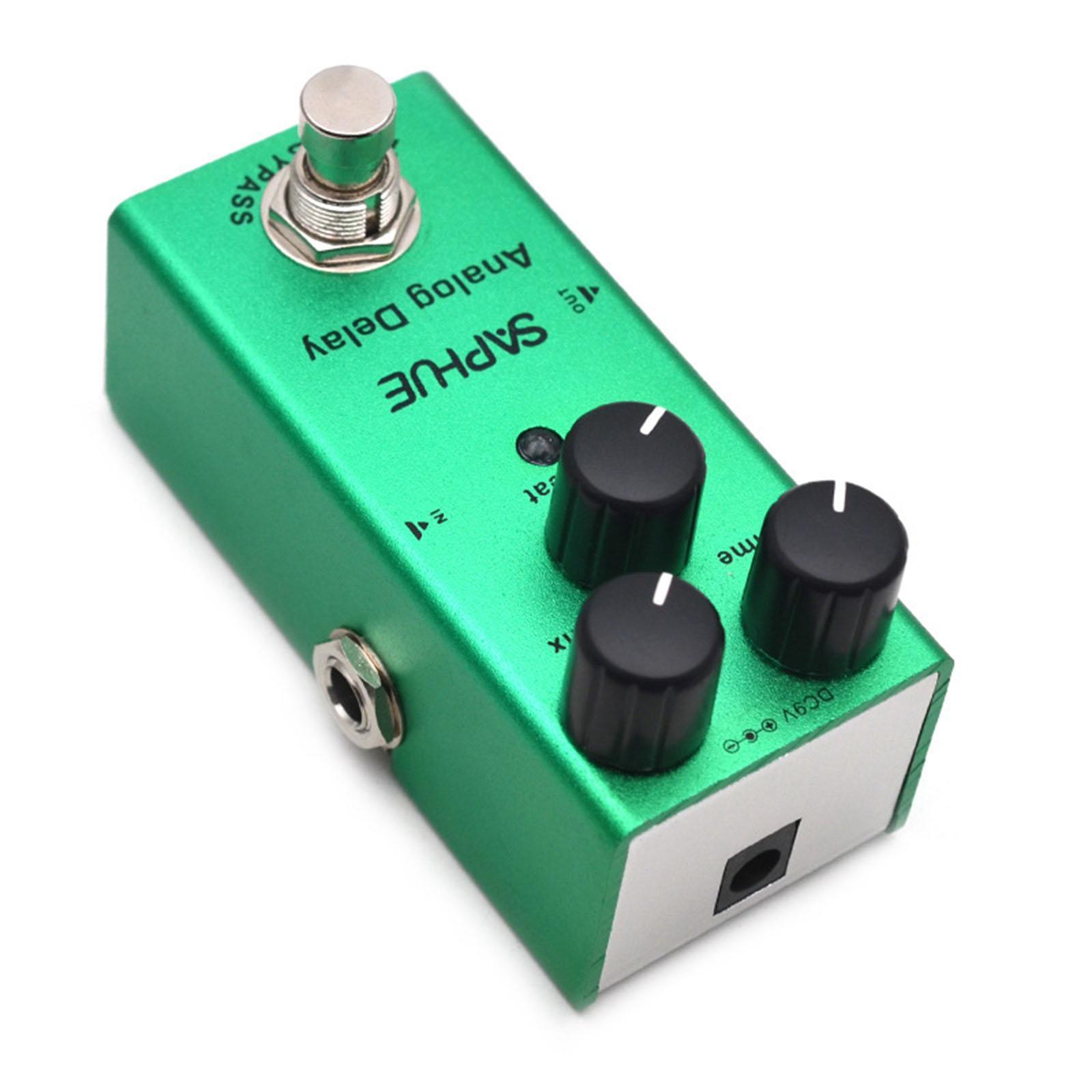 Guitar Pedal with LED Light 9V DC Lightweight with Metal Shell for Electric Guitar Bass