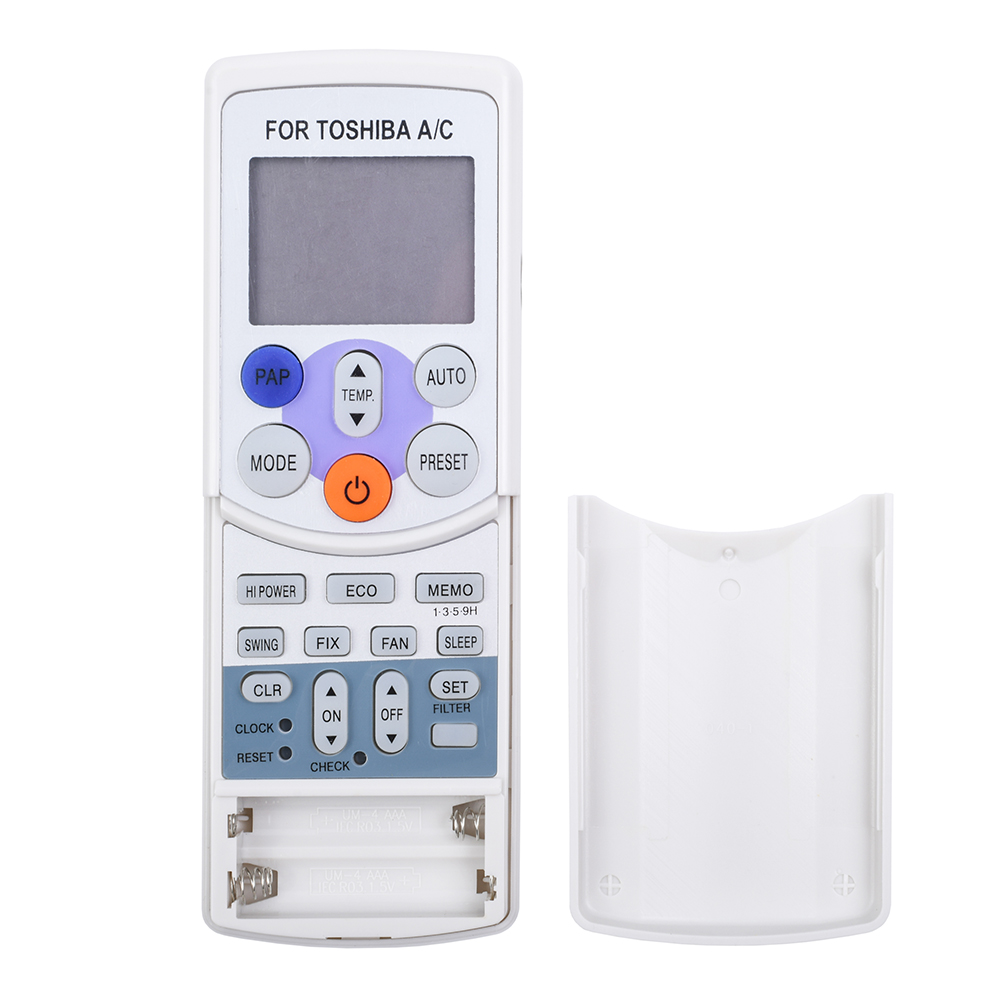 Remote điều khiển cho điều hoà Toshiba nắp trượt, phím bấm cao su mềm nhạy, vỏ nhựa cao cấp