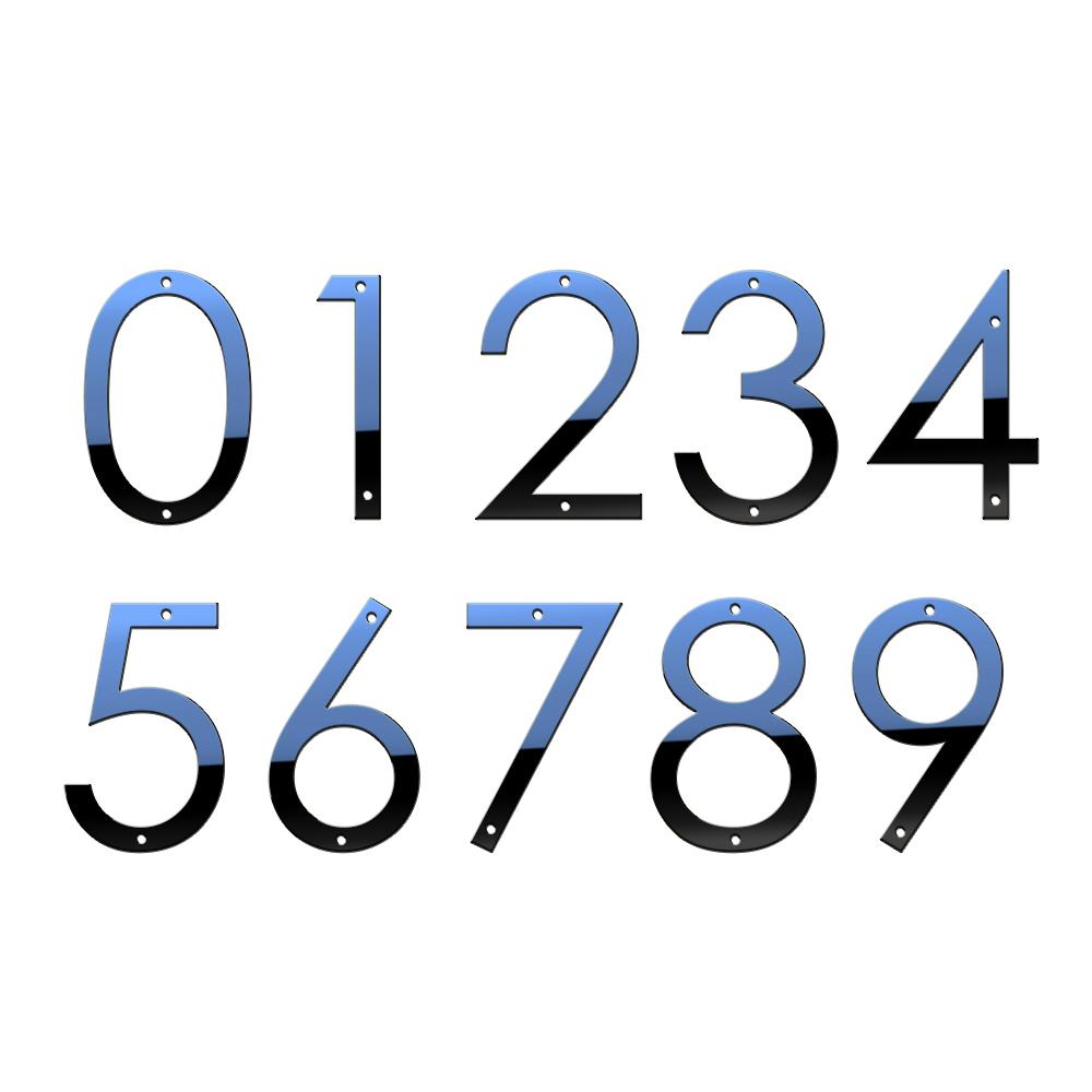 Số nhà bằng thép không gỉ- 5 inch-chống chịu thời tiết 3D- làm số nhà ngoài trời hiện đại- Số 8