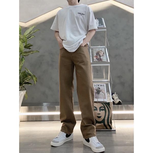 Baggy jeans nam quần jeans nhiều màu dễ phối đồ