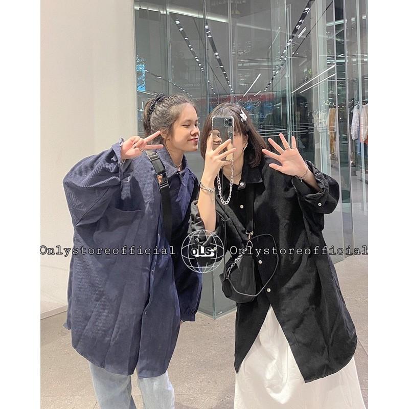 Sơ mi oversize siêu xinhh,chân váy dáng dài