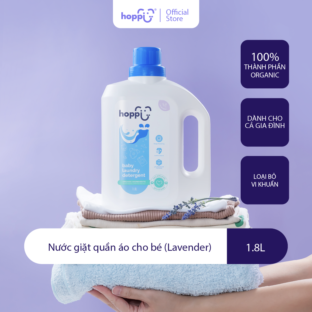 Nước giặt quần áo cho bé Hoppi 1.8L