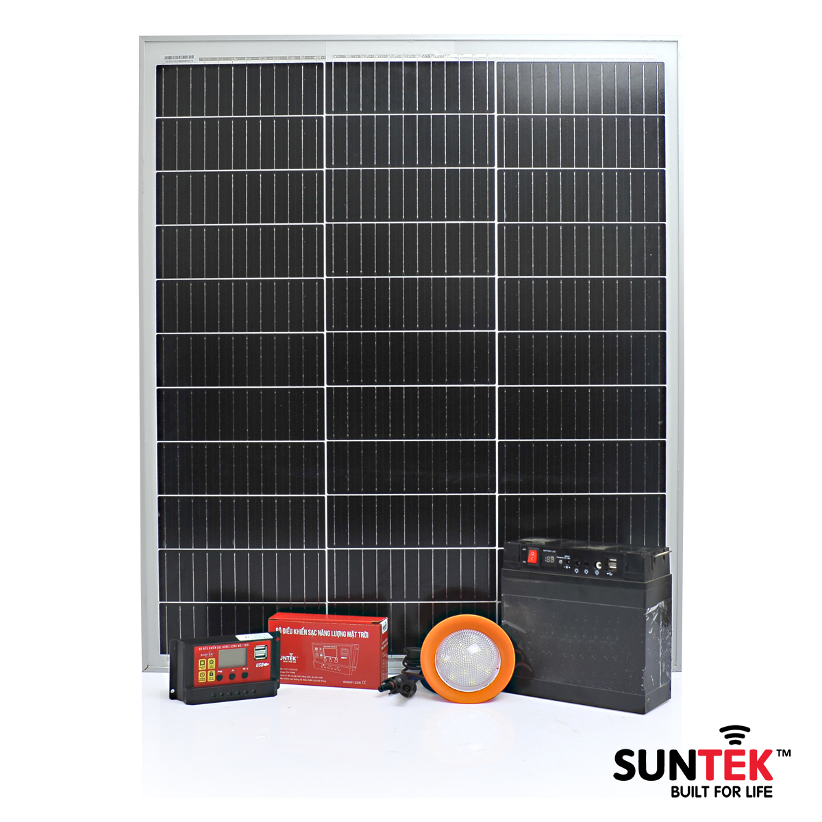 Bộ Sạc Acquy, Pin Bằng Năng Lượng Mặt Trời SUNTEK SA100W/30A - Hàng Chính Hãng - Bảo hành 12 năm Tấm Pin