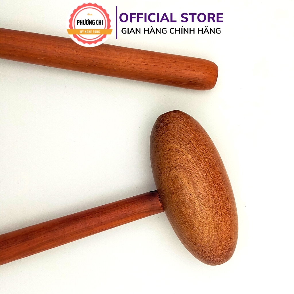 Búa gõ huyệt chân đầu tròn, Búa gỗ bấm huyệt MB2, Dụng cụ ấn huyệt chân bằng gỗ thơm | Mỹ Nghệ Phương Chi