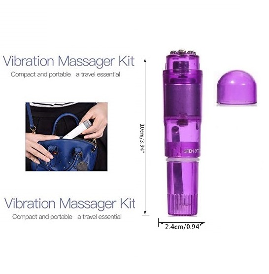 Dụng Cụ Massage Rung Cực Mạnh Mini Cầm Tay FullBody Model 4 Đầu Phụ Kiện [Tặng Kèm 1 Món Quà Tặng Ngẫu Nhiên] (Màu Ngẫu Nhiên)