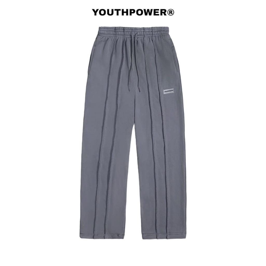 Quần Dài Nỉ Ống Suông Rộng Lưng Thun Dập Sọc N-LINE TRACK PANTS