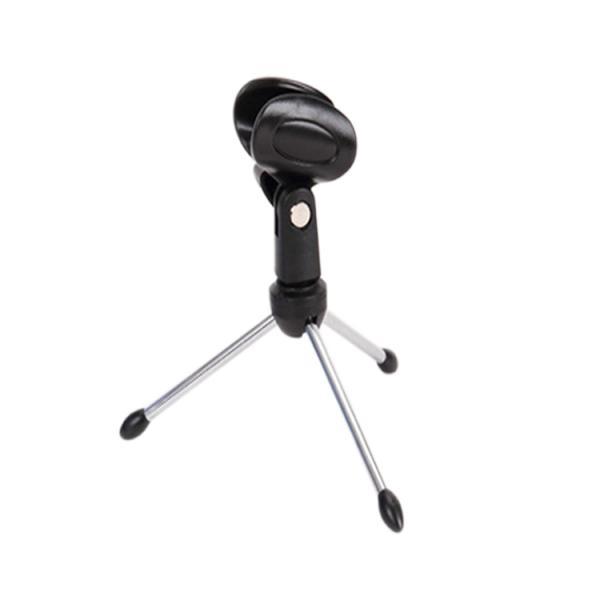 Adjustable Folding Tripod Stand Holder Desktop Table Clip for Microphone Mic