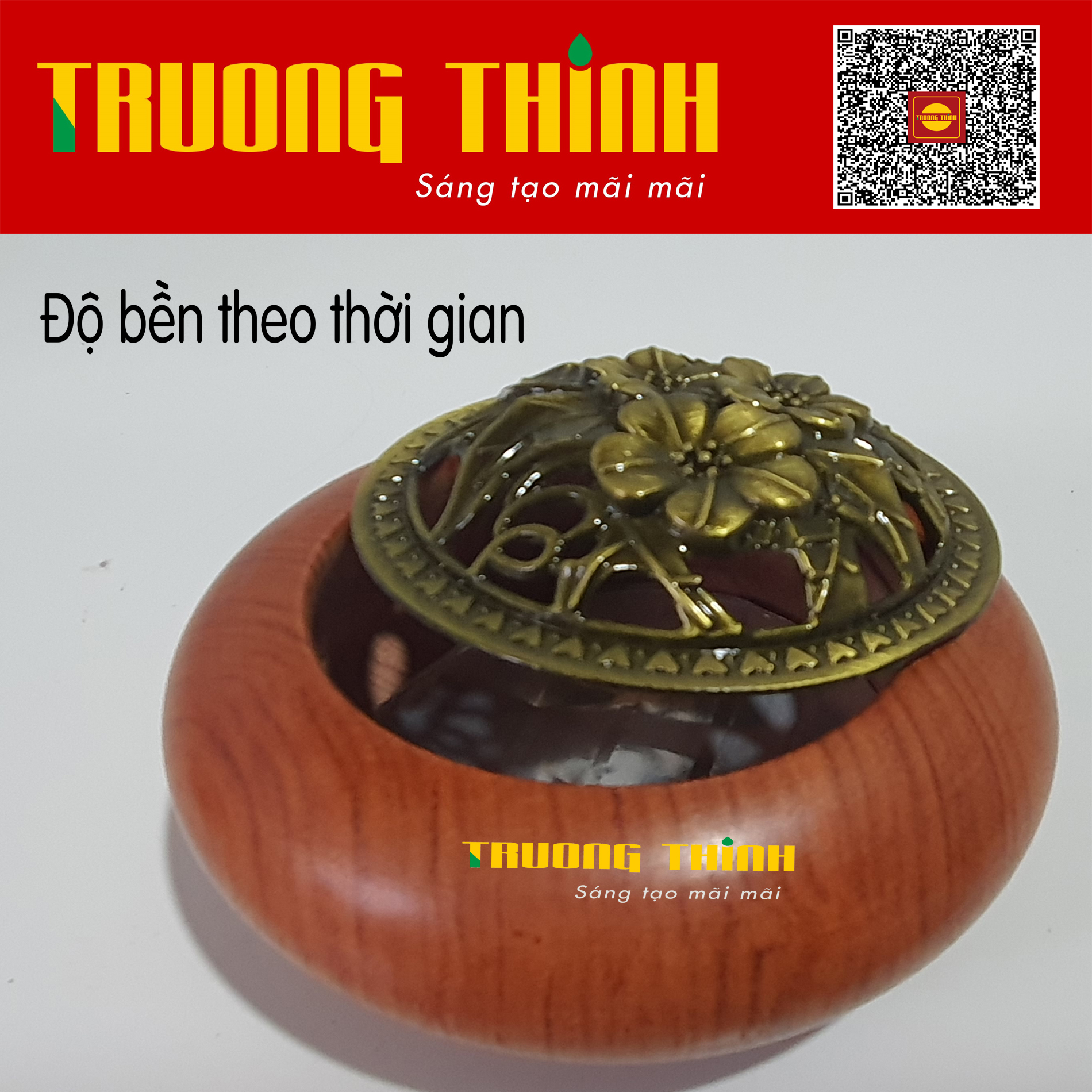 Lư Xông Đốt Trầm Thờ Cúng Gỗ Hương Tự Nhiên Cao Cấp Trường Thịnh