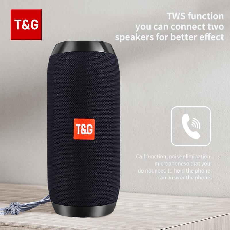 Loa Bluetooth TG117 Hộp âm thanh không dây thực sự di động Loa chống nước Âm thanh vòm ngoài trời hỗ trợ đài TF Màu sắc: Xanh da trời