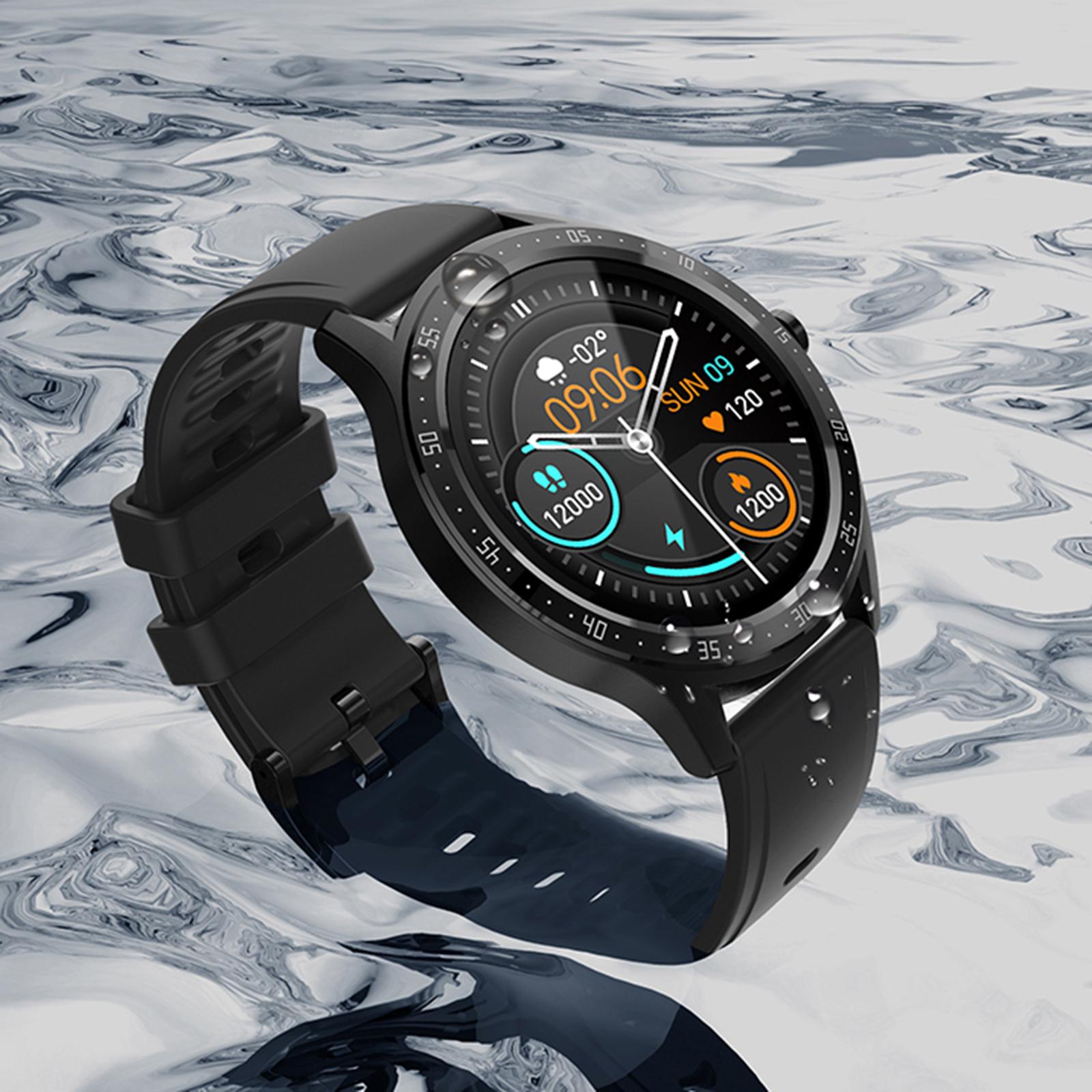 Sports Smartwatch 1.28 inch Bluetooth Call Pedometer Touch Screen Black