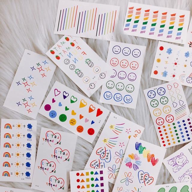 Set 30 tấm hình xăm dán - tattoo