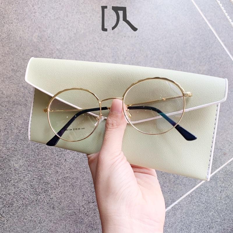 Gọng Kính Cận Tròn To Phối Viền Hoa Văn Nhiều Màu DORISEYEWEAR