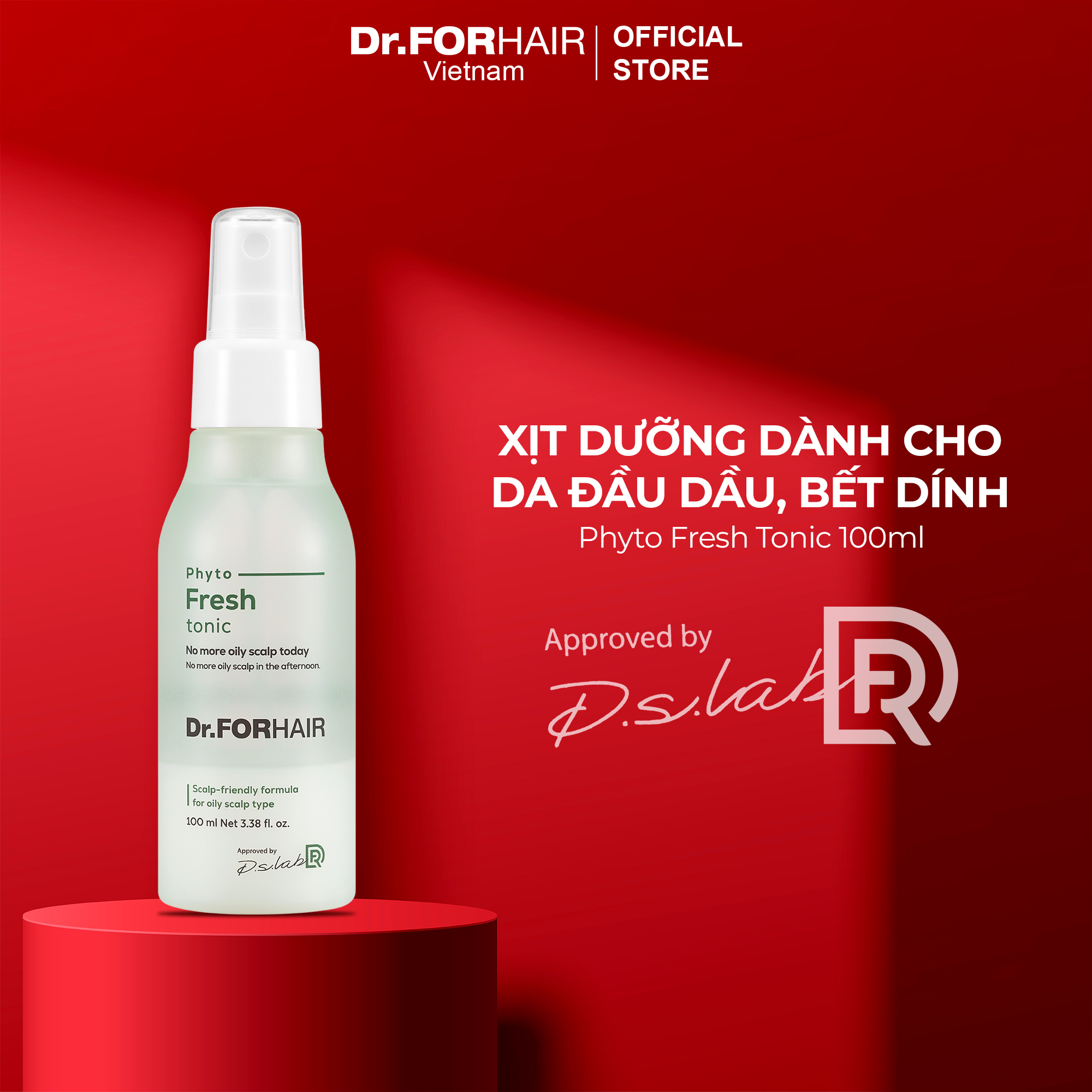 Tinh chất xịt dưỡng tóc cho tóc bết giảm dầu nhờn và mùi hôi da đầu Dr.FORHAIR Phyto Fresh Tonic 100ml