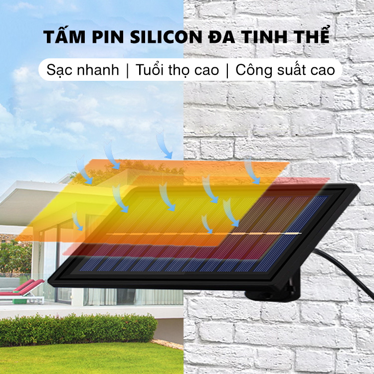 Đèn năng lượng mặt trời - đèn sân vườn hình mũ chụp,tuổi thọ cao, độ sáng dịu nhẹ vừa đủ- K1556