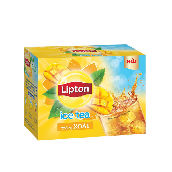 Hộp 16 Gói Trà Hòa Tan Lipton Ice Tea Vị Xoài 14g/gói