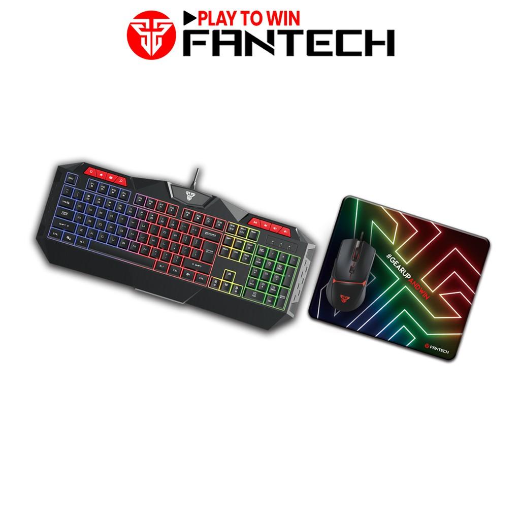 Combo Bàn Phím + Chuột + Lót Chuột Gaming FANTECH P31 GAMING POWER PACK Phím LED Backlit Rainbow  26 Phím Anti Ghosting - Hàng chính hãng