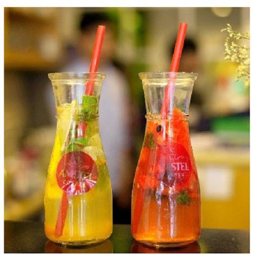 Ly thủy tinh sinh tố 350ml eo cổ