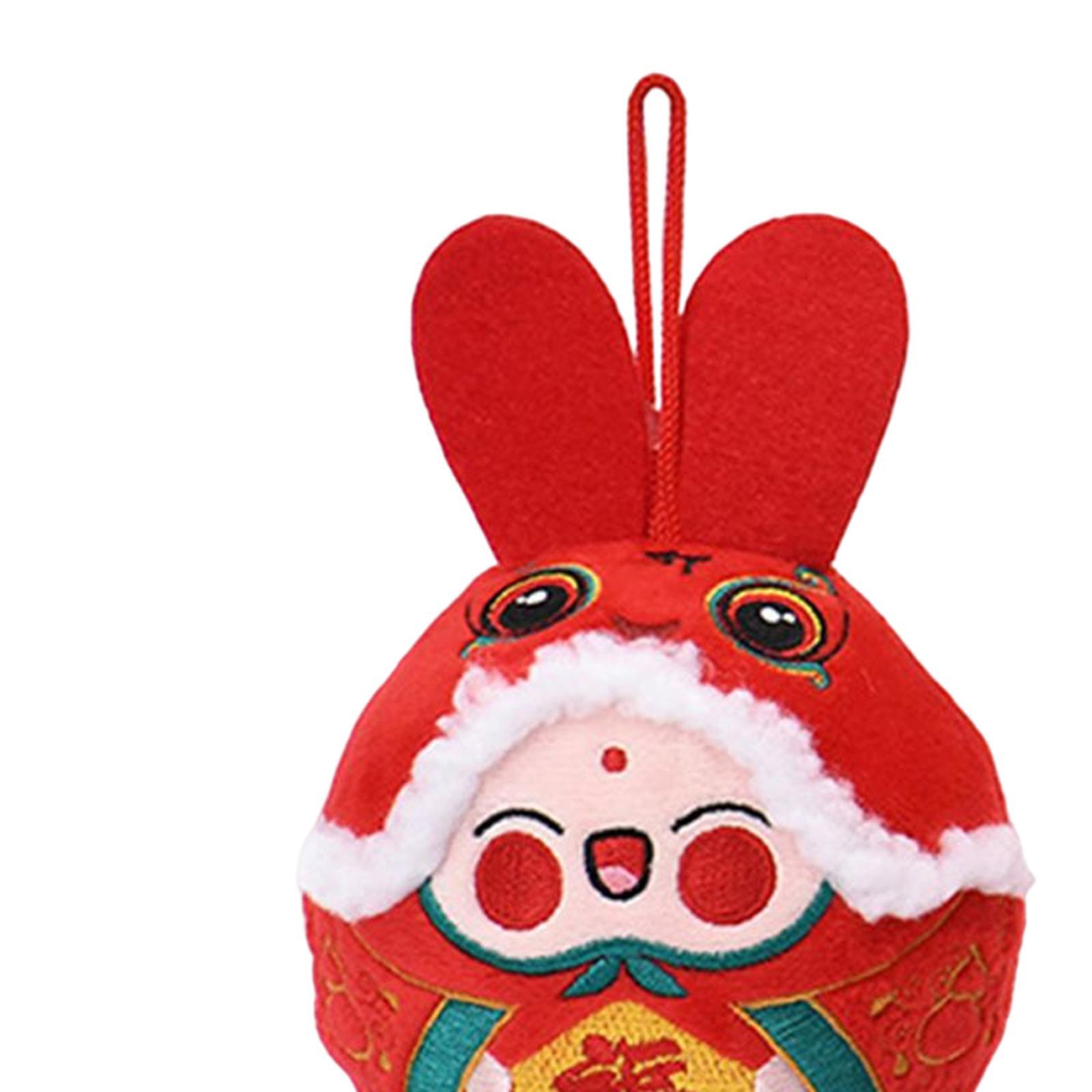 Creative Rabbit Plush Toy Stuffed Animal Doll Desk Ornament for Party Decor